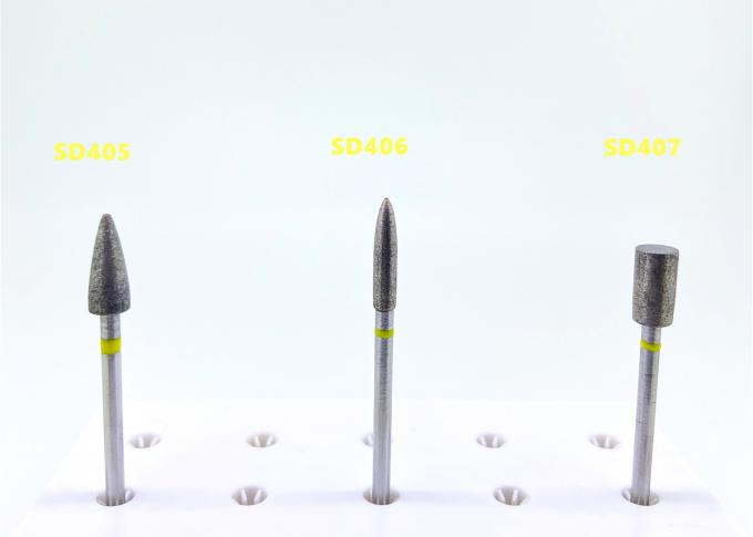 Abrasive Polishing Burs Dental Sintered Cylindrical Diamond Bur HP Shank 1