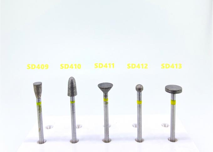 Metal Grinding Polishing Sintered Diamond Bur Flat End Peluru Bentuk Plester Cutting Wheel 0