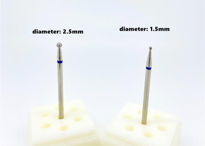 Roda Gerinda Berlian Dilapisi Alami Batu Plester Bur Gigi 1.5mm Dia 0