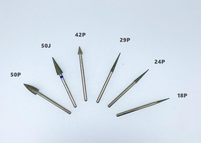 Bentuk Jarum Diamond Polishing Burs 2.35mm Dental Lab Diamond Burs 0