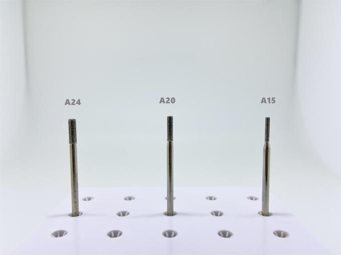 Laboratorium Gigi Batu Gerinda Logam Berlapis 2.35mm HP Shank Diamond Coated Burs 1