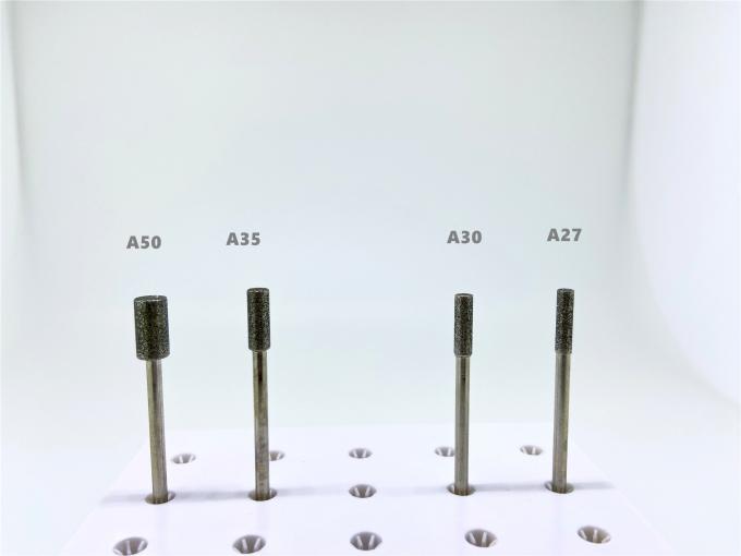 Laboratorium Gigi Batu Gerinda Logam Berlapis 2.35mm HP Shank Diamond Coated Burs 0
