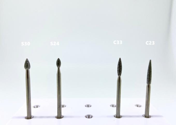 Bud Shape Diamond Grinding Stones Electroplated Polishing Bur Dental 0