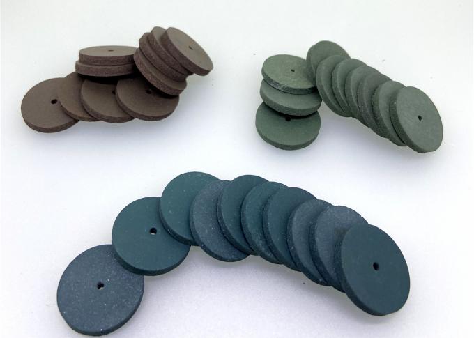 3.0mm Dental Rubber Diamond Polisher Finishing Discs HP Shank Untuk Logam Paduan 1