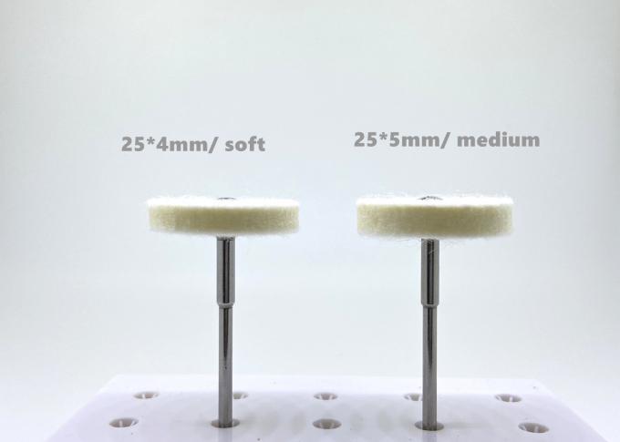 Mini Felt Dental Polishing Brush 25 * 4mm Wol Roda Gerinda Lembut 0