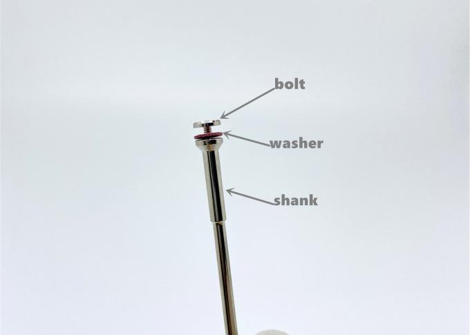 Mandrel Bur Steel Dental Diamond Strips Chrome 5.0mm Head Untuk Micromotor 0